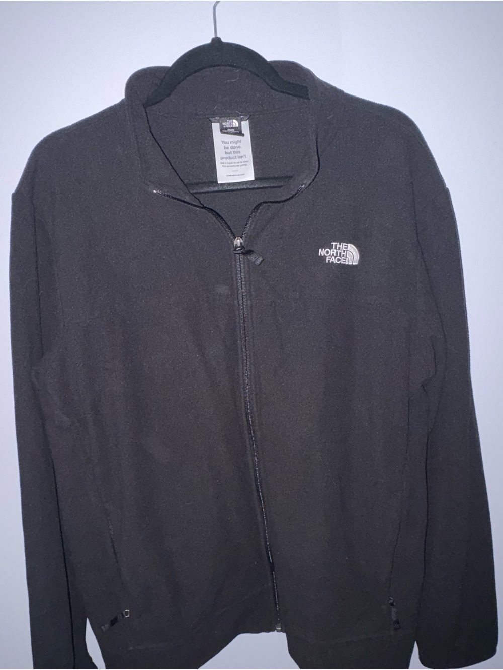 The North Face Men's Black Full-Zip Fleece Jacket - Logo Chest